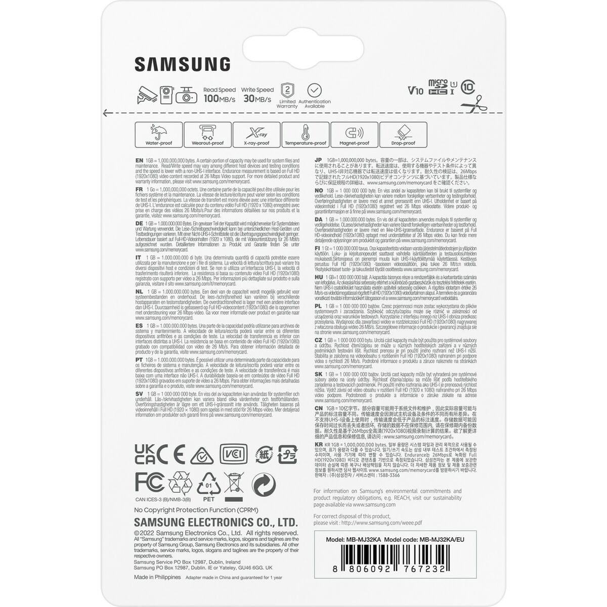 Micro SD karte Samsung MB-MJ32KA/EU 32 GB